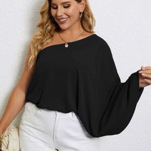 (PLUS) One Shoulder Blouse
